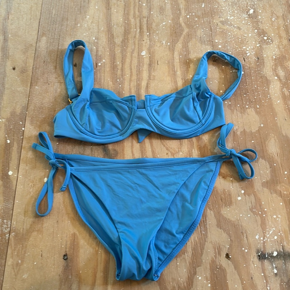 Blue bikini set from copper closet.